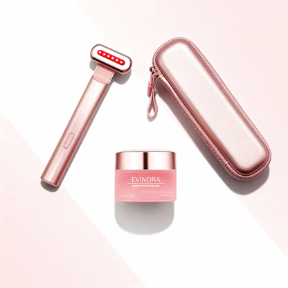 ערכת שרביט הטיפוח 4 ב-1 לחידוש העור בטכנולוגיית אור אדום