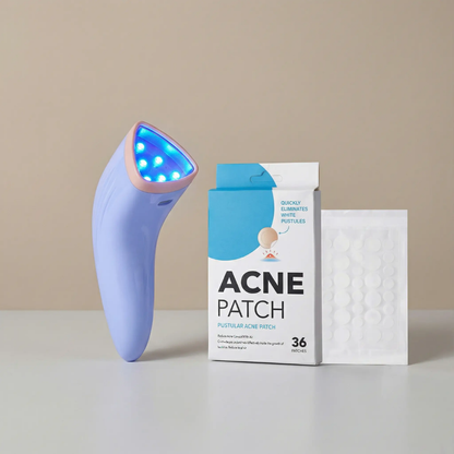 ערכת טיפול באקנה 4 ב-1 בטכנולוגיית אור כחול ואדום