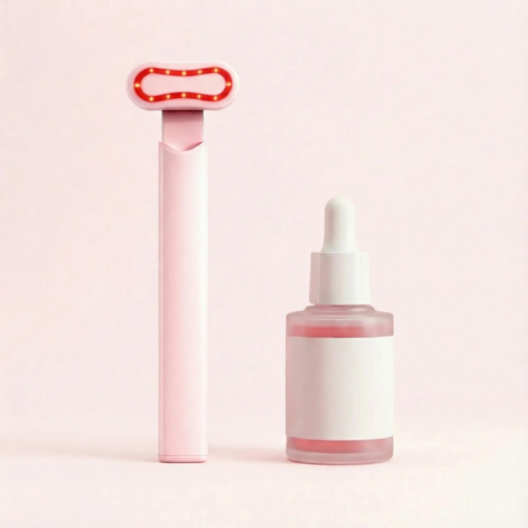 ערכת שרביט הטיפוח 4 ב-1 לחידוש העור בטכנולוגיית אור אדום