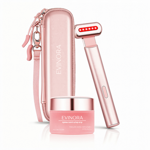 ערכת שרביט הטיפוח 4 ב-1 לחידוש העור בטכנולוגיית אור אדום